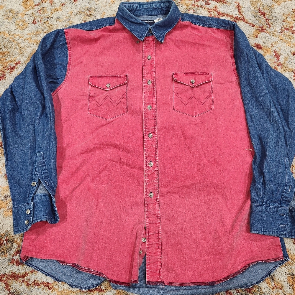 Vintage Wrangler Denim Shirt XL